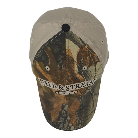 Field And Stream 1871 Camo Strapback Cap Trucker Baseball Camouflage Khaki Hat - Picture 10 of 12